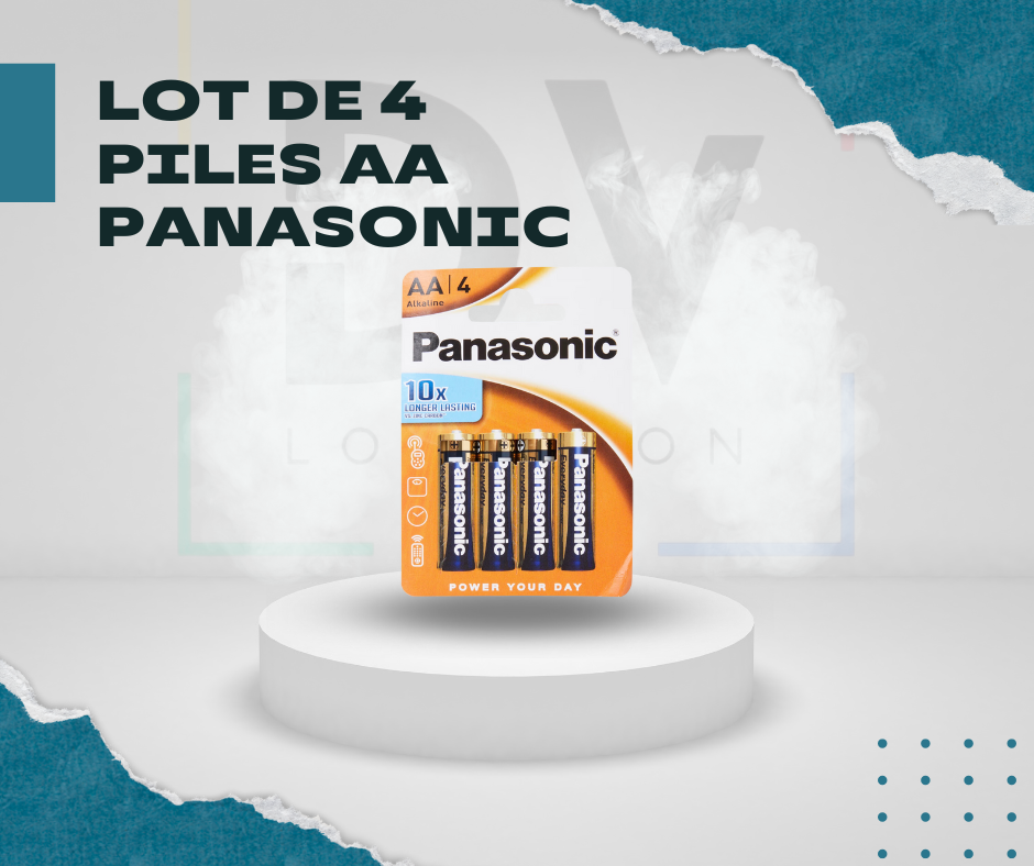 Lot de 4 piles AA Panasonic